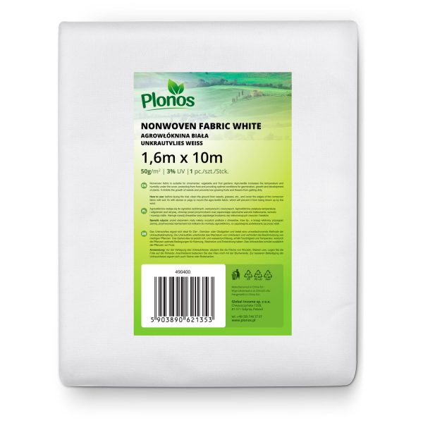 Агроволокно покривне 1000 см x 160 см Plonos - біле, для укриття - Зображення 10