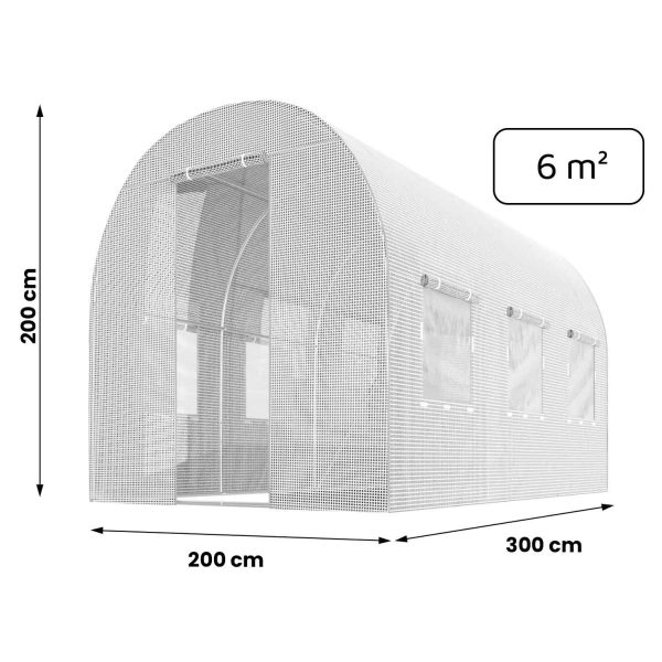 Плівка на садовий тунель 2x3 м (6 м²) біла Plonos - Захист для розсади - Зображення 5