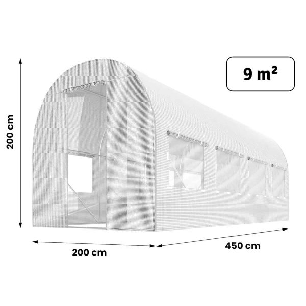 Плівка на садовий тунель 2x4,5 м (9 м²) біла Plonos - Для якісного росту - Зображення 6