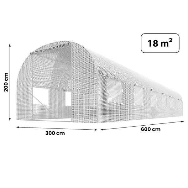 Плівка на садовий тунель 3x6 м (18 м²) біла Plonos - Світлопроникний захист - Зображення 5