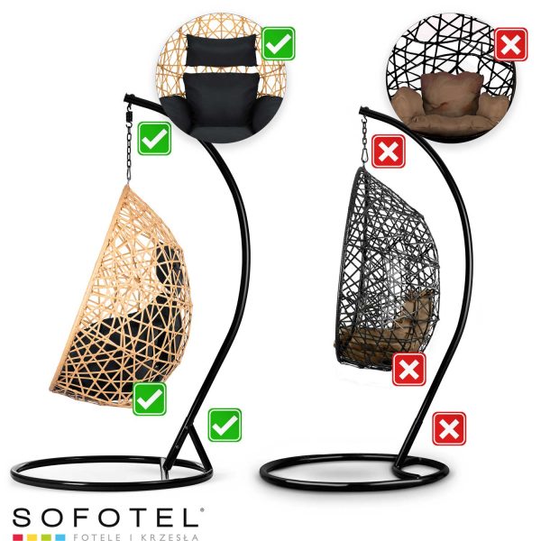 Крісло садове підвісне Sabana Sofotel світло-коричневе - Розкішний відпочинок у вашому саду - Зображення 13