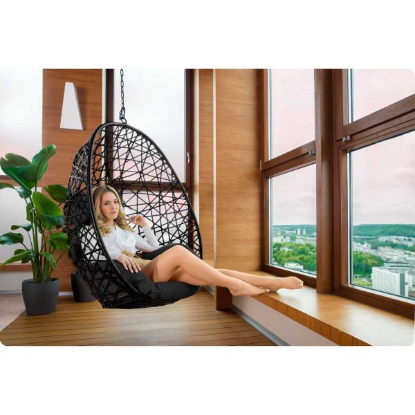 Крісло садове підвісне Sabana Sofotel чорне - Елегантність та комфорт - Зображення 6