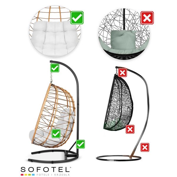 Гойдалка для саду Tihuana коричнева + сірі подушки Sofotel - Елегантний комфорт для саду - Зображення 13