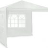 Садовий Павільйон Plonos 3x3 м Білий із 2 Стінками Легкий і Стильний