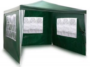 Компактний Садовий Павільйон Plonos 3x3 м Зелений із 3 Стінками для Відпочинку