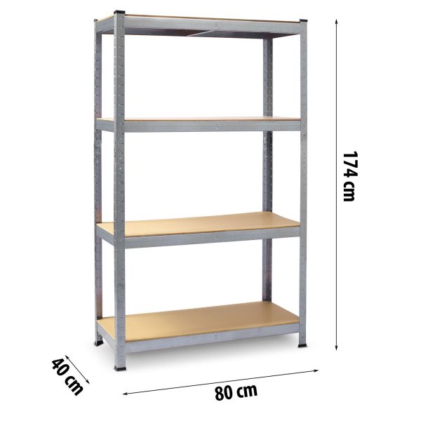 Металевий складський стелаж 180 x 90 x 40 см Plonos 470200 - Простір для великих вантажів - Зображення 6