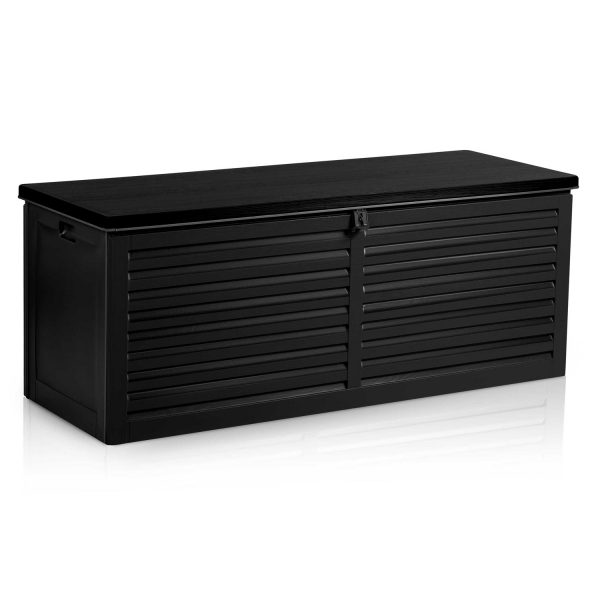 Садова скриня 143.5 x 57 x 53.5 см 390 л чорна - Практичне зберігання на вулиці