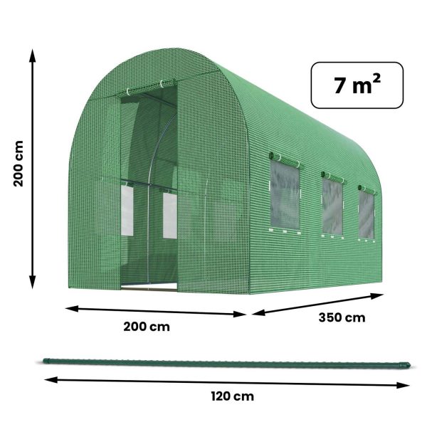 Компактний Садовий Тунель Plonos 2 x 3,5 м (7 м²) для Зручного Вирощування - Зображення 3