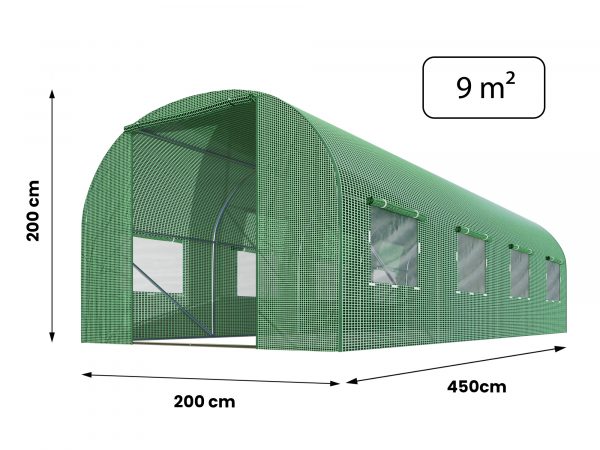 Садовий Тунель Plonos 2 x 4,5 x H2 м (9 м²) для Надійного Захисту Рослин - Зображення 2