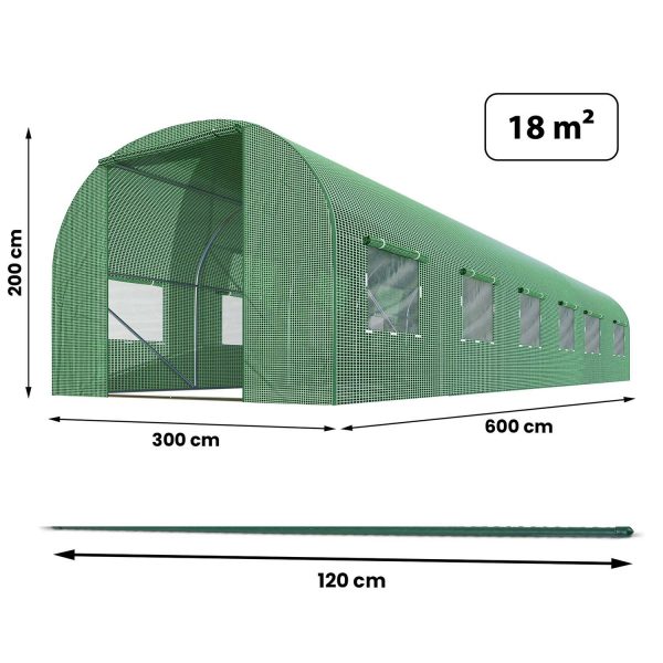 Тунель садовий 3 x 6 м (18 м²) Plonos - Просторий і міцний парник - Зображення 4