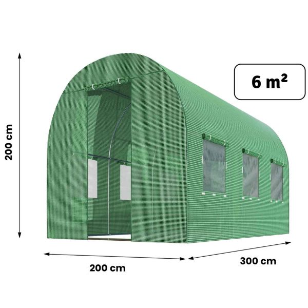 Посилений садовий тунель 2 x 3 м (6 м²) Plonos - Міцна конструкція - Зображення 6