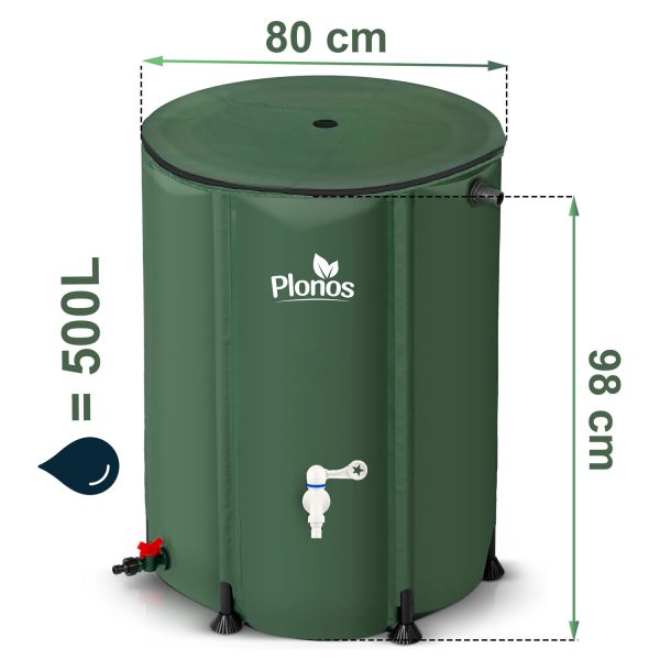 Екологічний Резервуар для Дощової Води Plonos PL-521 500 л для Саду - Зображення 4