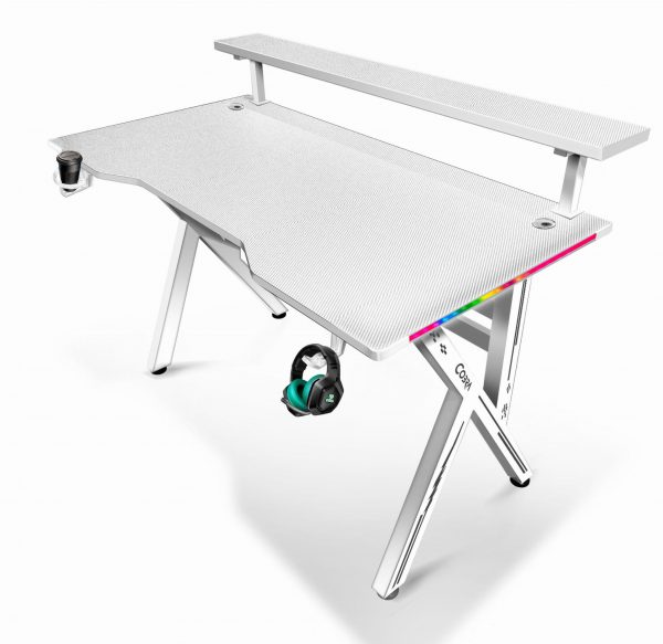 Геймерський Стіл CRF4011RGB Білий з Яскравою RGB-Підсвіткою - Зображення 4