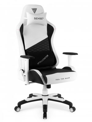 Геймерське Крісло SENSE7 Spellcaster Senshi Edition XL Біле Преміум-Комфорт і Стиль