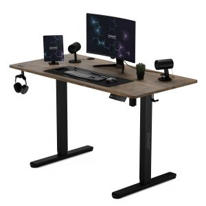 SENSE7 Nojo 120×60 Чорний Дуб — Ігровий Стіл з Глибоким Відтінком та Практичною Формою