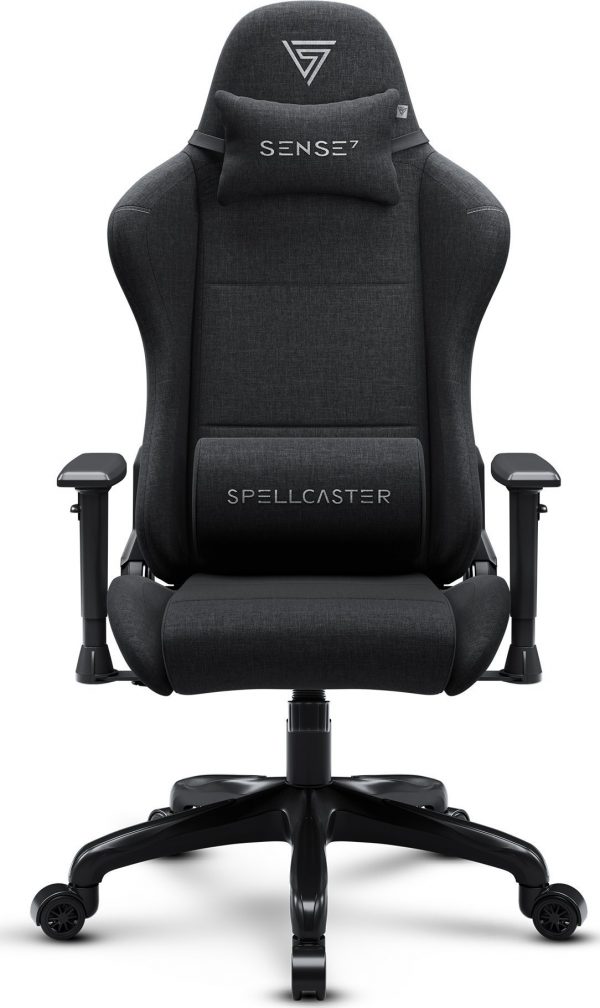 Тканинне Геймерське Крісло SENSE7 Spellcaster FUKU Чорне Максимальний Комфорт і Стиль - Зображення 3
