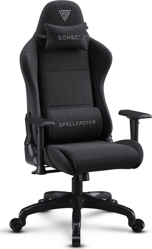 Тканинне Геймерське Крісло SENSE7 Spellcaster FUKU Чорне Максимальний Комфорт і Стиль