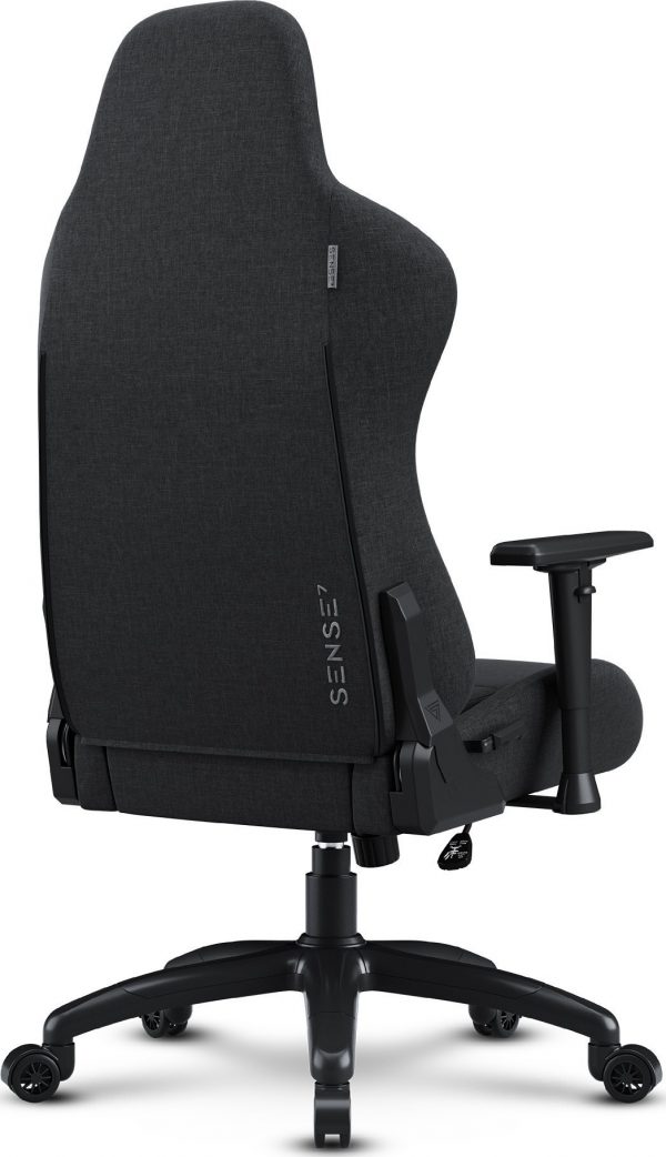 Геймерське крісло SENSE7 Spellcaster FUKU XL тканинне крісло чорний Простір, комфорт і стиль для геймерів - Зображення 7