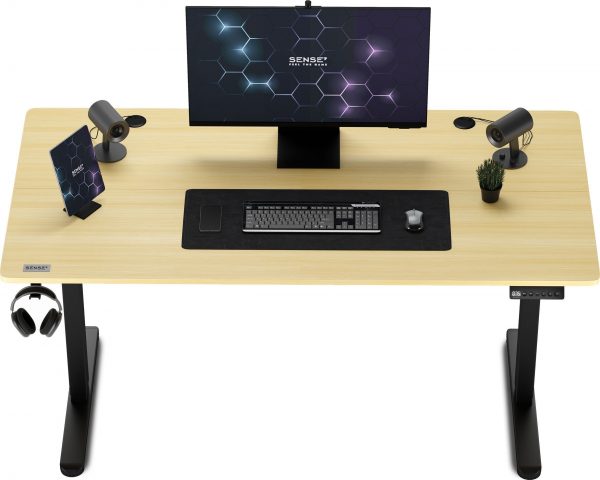 SENSE7 Nojo Pine 140×70 см з Чорними Ніжками — Контрастний Дизайн для Ігрової Зони - Зображення 5