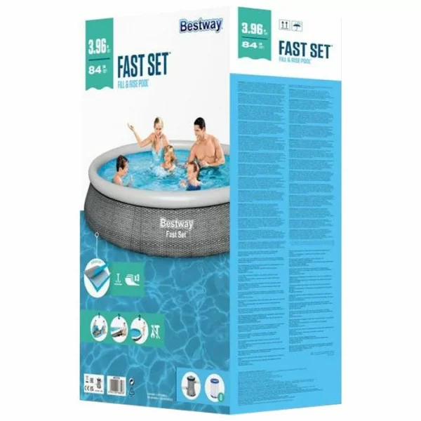 Надувний Басейн + тент для накриття Bestway 57376 396х84 см - Зображення 3