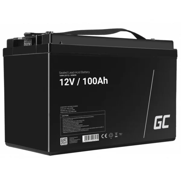 Акумуляторна Батарея Green Cell VRLA AGM 12V 100Ah Надійне Живлення для Будь-яких Пристроїв