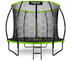 Батут з внутрішньою сіткою + драбинка Neo-Sport Premium 252 см NS-08C221