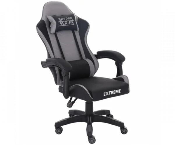 Геймерське Ігрове крісло Extreme SPYDER grey з регульованою спинкою і двома регульованими подушками - Зображення 3