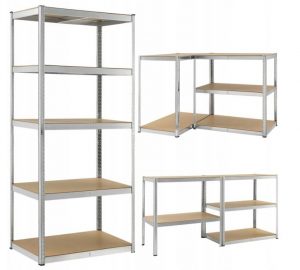 Металевий Стелаж FUNFIT 180x100x60 см 5 Полиць 1000 кг Висока Міцність