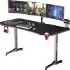 ULTRADESK FRAG XXL Black 160×75 см — Великий Чорний Стіл для Професійного Геймінгу