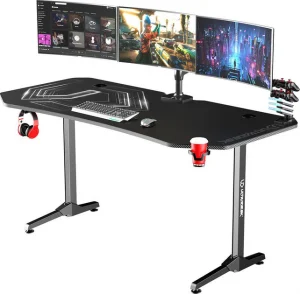 ULTRADESK FRAG XXL Black 160×75 см — Великий Чорний Стіл для Професійного Геймінгу
