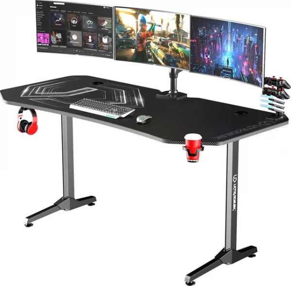 ULTRADESK FRAG XXL Black 160×75 см — Великий Чорний Стіл для Професійного Геймінгу