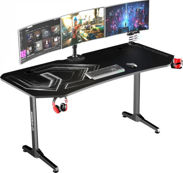 ULTRADESK FRAG XXL Black 160×75 см — Великий Чорний Стіл для Професійного Геймінгу - Зображення 2