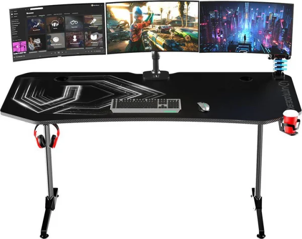 ULTRADESK FRAG XXL Black 160×75 см — Великий Чорний Стіл для Професійного Геймінгу - Зображення 3
