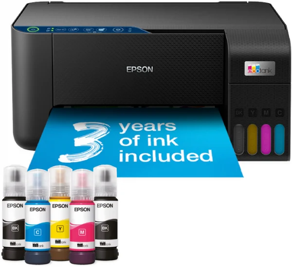 Багатофункціональний Принтер для друку вдома та офісі Epson EcoTank L3271 WiFi (C11CJ67435) Black - Зображення 2