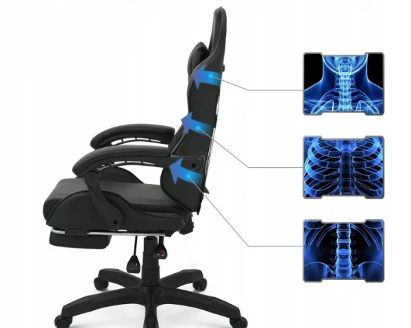 Ігрове Крісло MatMay Black Gaming в Чорному Стилі для Тотального Занурення у Гру - Зображення 8