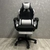 Сучасне Геймерське Крісло Pegie Prestige Чорно-Біле з Комфортною Оббивкою