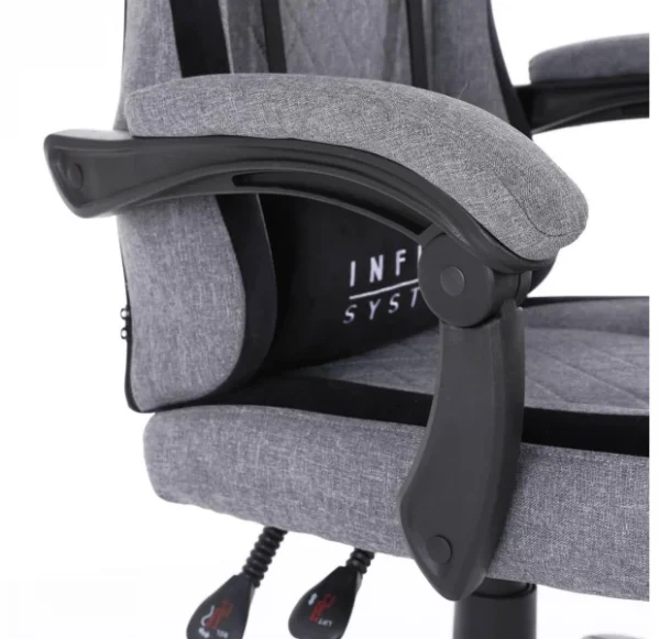 Геймерське Ігрове крісло Infini System сіро-чорне - Зображення 8