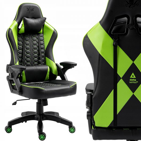 Геймерське Ігрове крісло KRAKEN Feyton black-green - Зображення 2