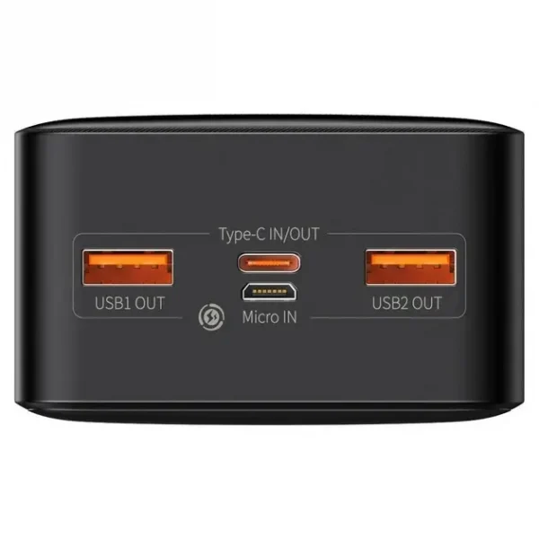 Павербанк Baseus Bipow Digital Display 30000 mAh Швидка Зарядка 2USB/1Type-C 20W 3A QC - Мобільна Енергія з Цифровим Дисплеєм - Зображення 2