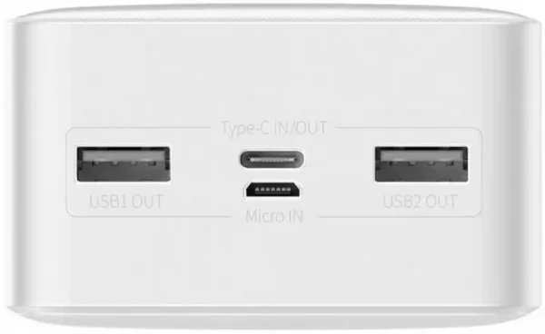 Повербанк Baseus PPBD050202 Bipow 30000mAh 2xUSB USB-C 15W White - Високий Рівень Заряду та Універсальність - Зображення 3
