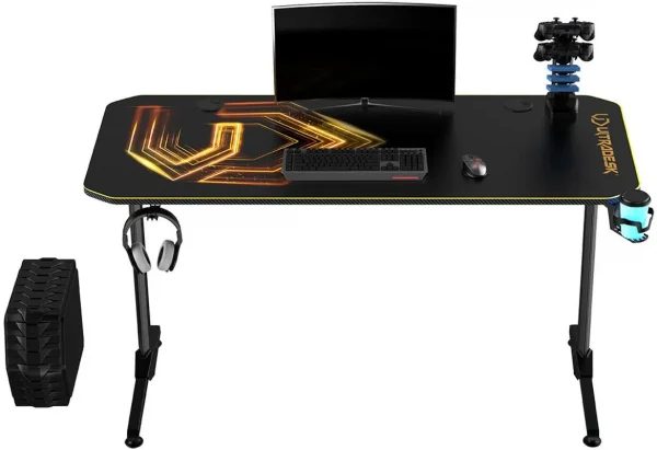 КОМП'ЮТЕРНИЙ ІГРОВИЙ СТІЛ 140x60 см ULTRADESK FRAG + PAD Gold