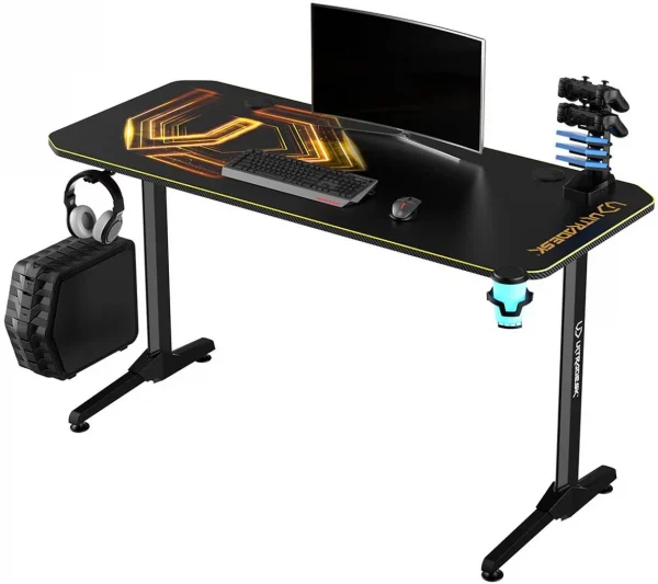 КОМП'ЮТЕРНИЙ ІГРОВИЙ СТІЛ 140x60 см ULTRADESK FRAG + PAD Gold - Зображення 5