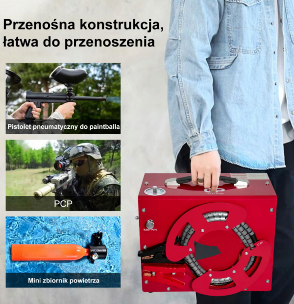 Компресор повітряний TUXING PCP TXES062 червоний - Зображення 5