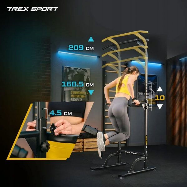 Регульована штанга для підтягувань, бруси, Trex Sport TX-060PR оберіть міцність, комфорт і універсальність в одному - Зображення 6