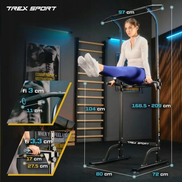 Регульована штанга для підтягувань, бруси, Trex Sport TX-060PR оберіть міцність, комфорт і універсальність в одному - Зображення 7