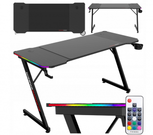 Shadow Gamer RGB LED 140×60 см — Ігровий Стіл з Яскравим Підсвітленням для Тотального Занурення