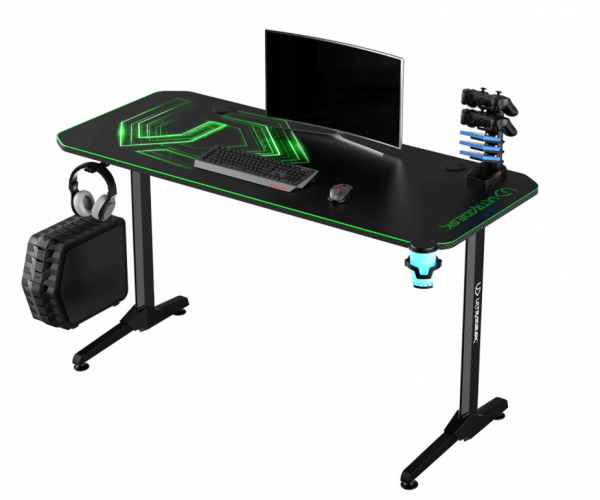 Ігровий стіл 140x60 см ULTRADESK FRAG + PAD Green-Space