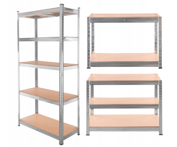 Складський Стелаж Mega-M 180x90x40 см Металевий Міцний для Великих Навантажень