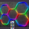 LED Стельова Панель Hexagon 158x229 см RGB з Пультом для Сучасного Інтер’єру