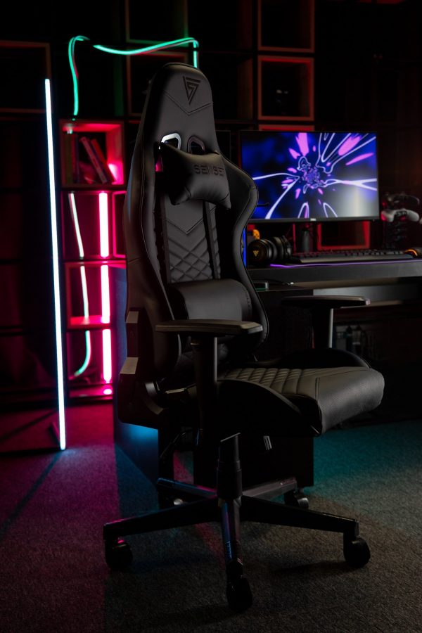 Крісло SENSE7 Spellcaster Black/Grey Стильний комфорт та підтримка для геймерів - Зображення 8